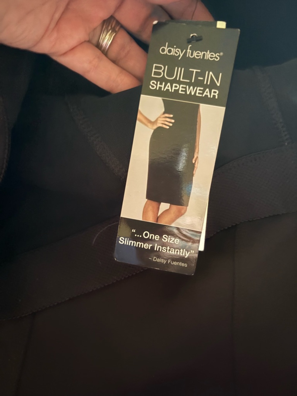 Daisy Fuentes Black Built-In Shapewear Skirt